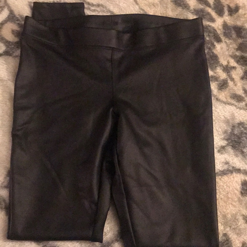 Express faux letter pants.